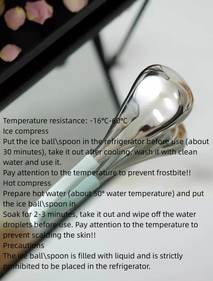 Stainless steel ice massage spoon