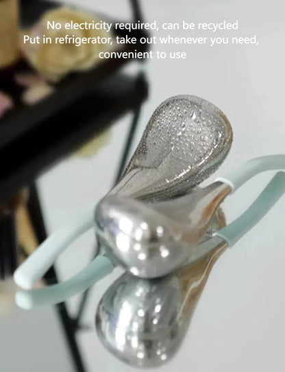 Stainless steel ice massage spoon