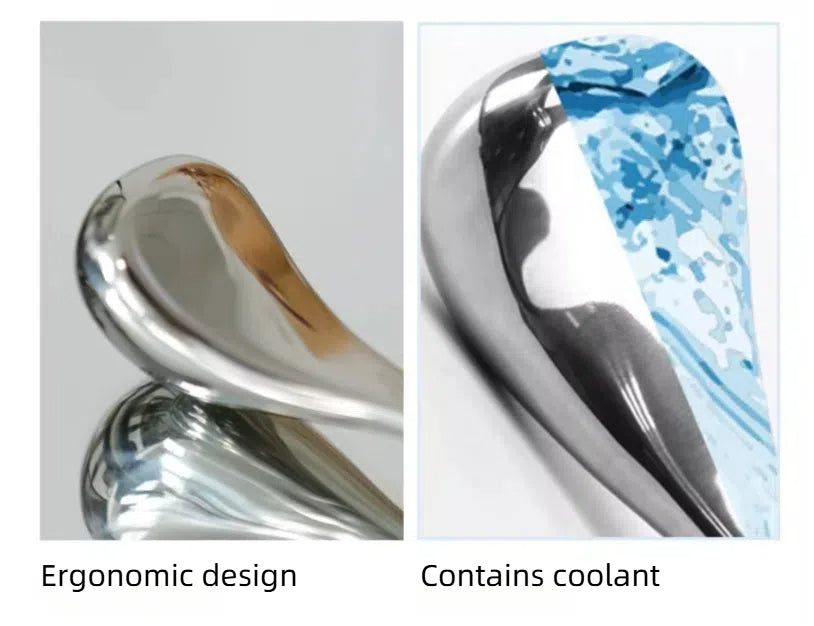 Stainless steel ice massage spoon