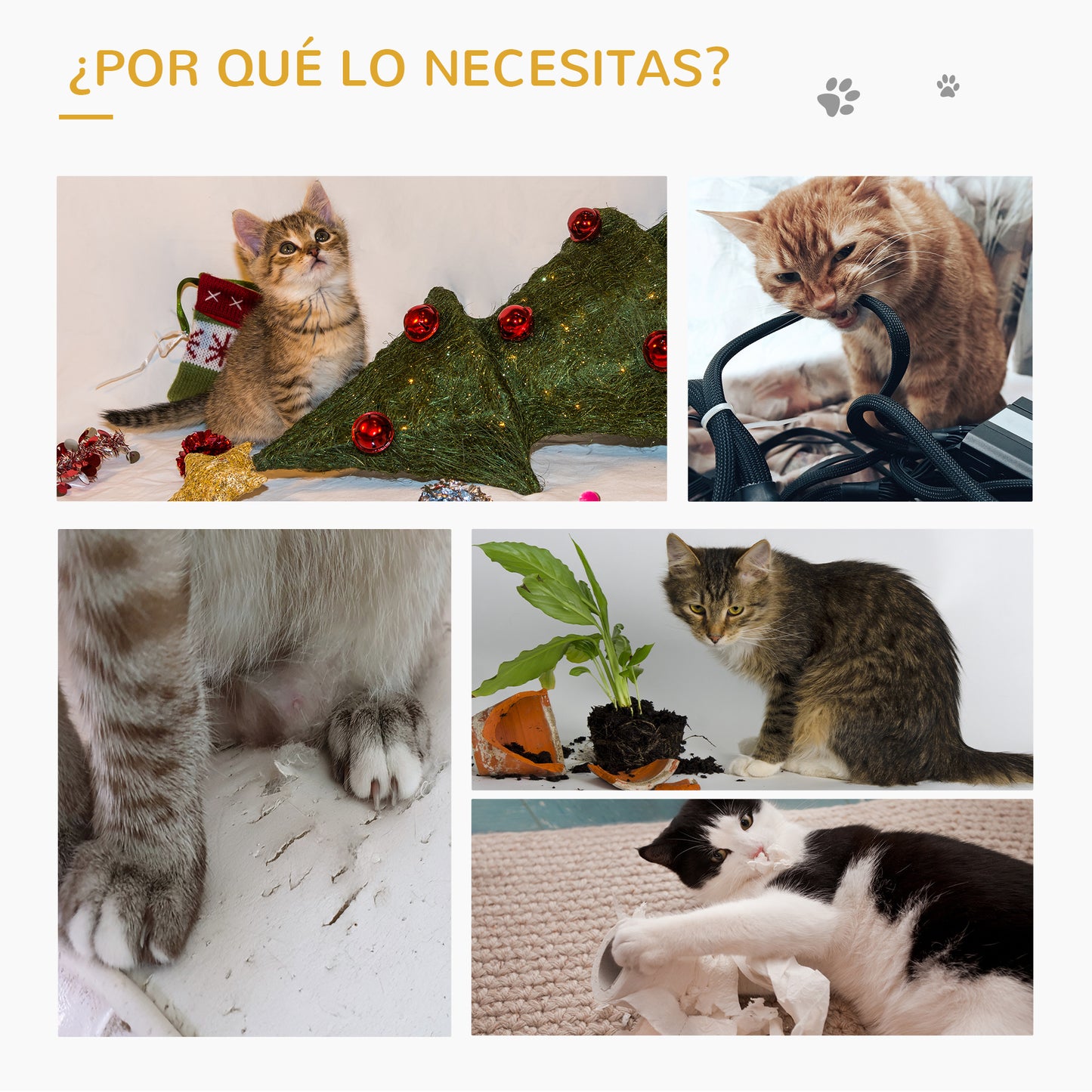Árbol Rascador para Gatos Pequeños de 57 cm con Poste de Yute Rampa para Rascar Cama y Bola Colgante 40x40x57 cm Gris