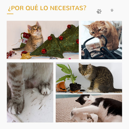 Árbol Rascador para Gatos Pequeños de 57 cm con Poste de Yute Rampa para Rascar Cama y Bola Colgante 40x40x57 cm Gris