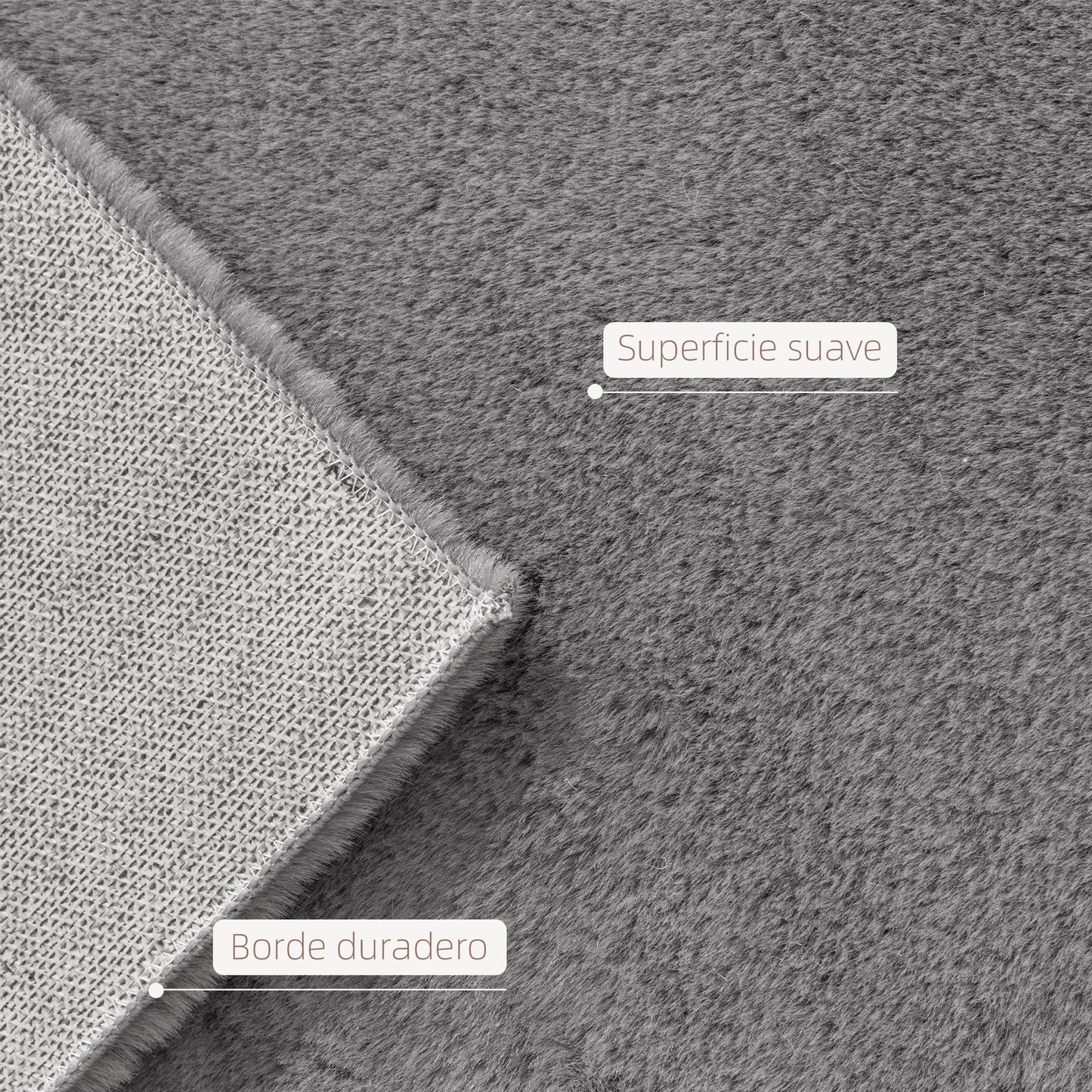 Alfombra Salón 120x160 cm Lavable en Lavadora Pelo Largo Estilo Moderno Tapete para Sala de Estar Dormitorio Gris Claro