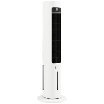 Climatizador Evaporativo 3 en 1 con Depósito de 3 L Oscilación 48° 3 Velocidades 3 Modos Temporizador 12h Blanco