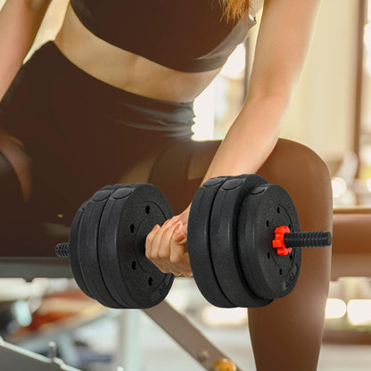 Juego de pesas ajustables 2 en 1 de 25 kg, mancuerna y barra de pesas para fitness corporal, entrenamiento de levantamiento para casa, oficina, gimnasio, negro