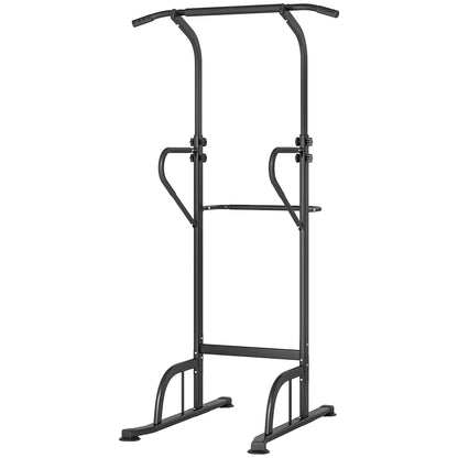 Torre de Potencia Estación de Fondos Barra de Dominadas Equipo Multifuncional de Flexiones con Altura Ajustable para Gimnasio en Casa Entrenamiento de Fuerza Fitness