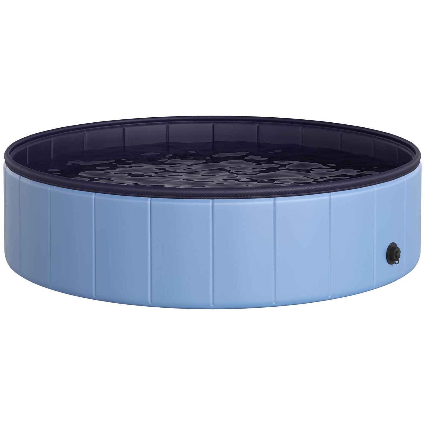 Piscina para Perros, Piscina Plegable para Perros, Plástico Duro e Impermeable, Bañera Portátil para Mascotas con Base Antideslizante y Orificio de Drenaje, para Interior, Exterior, Jardín, Patio, 120 x 30 cm, Azul
