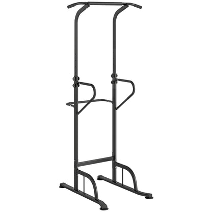 Torre de Potencia Estación de Fondos Barra de Dominadas Equipo Multifuncional de Flexiones con Altura Ajustable para Gimnasio en Casa Entrenamiento de Fuerza Fitness