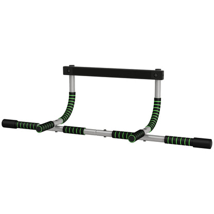 Barra de Dominadas Multifuncional Barra de Dominadas de Pared con Mangos Antideslizantes Carga 110 kg Gris y Negro