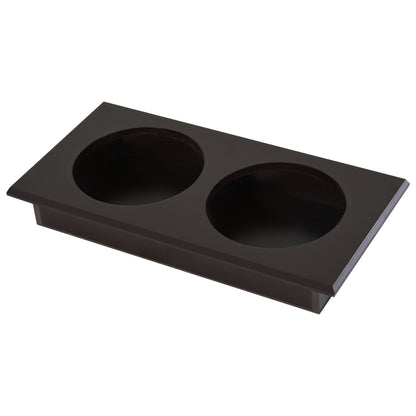 Comedero Elevado para Perros Grandes con 2 Cuencos de 2000ml y Almacenamiento Oculto 60x30x41 cm Marrón Oscuro